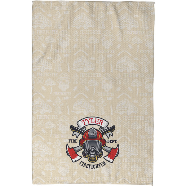 Firefighter Waffle Weave Towel - Full Color Print - Approval Image
