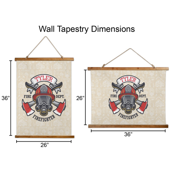 Firefighter Wall Hanging Tapestries - Parent/Sizing