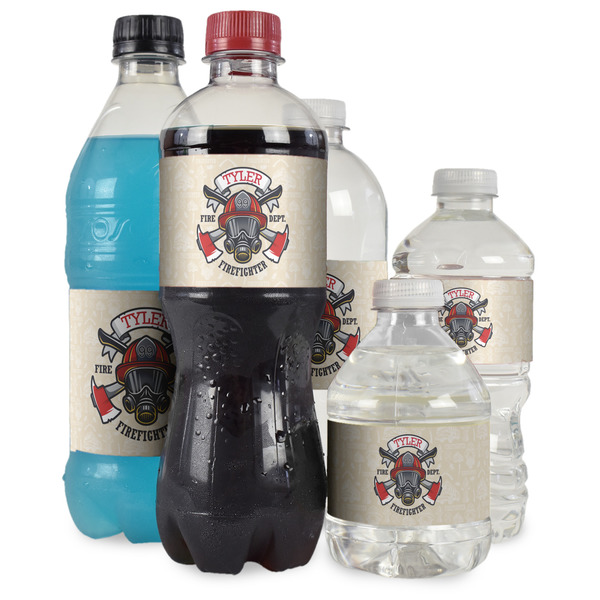 Firefighter Water Bottle Label - Multiple Bottle Sizes