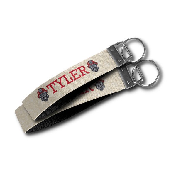 Firefighter Webbing Keychain FOBs - Size Comparison