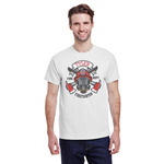 Firefighter T-Shirt - White - Small (Personalized)