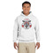Firefighter White Hoodie on Model - Front