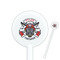 Firefighter 5.5" Round Plastic Stir Sticks - White - Single Sided (Personalized)