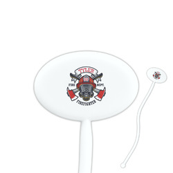 Firefighter Oval Plastic Stir Sticks (Personalized)