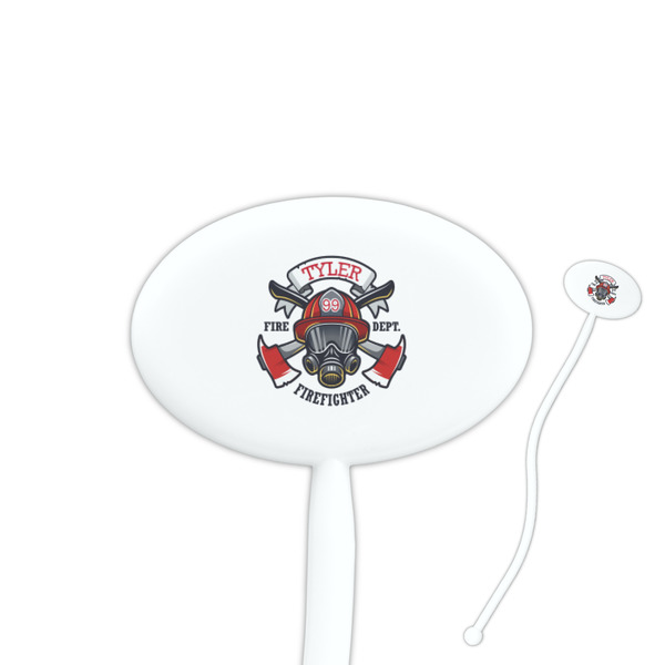Custom Firefighter Oval Plastic Stir Sticks (Personalized)