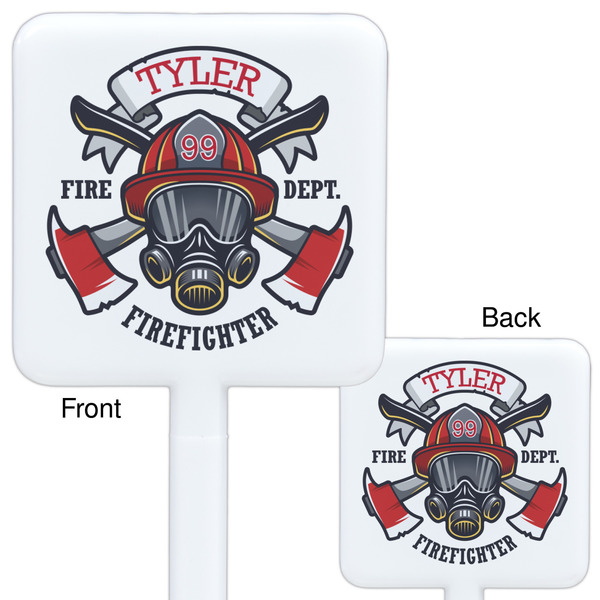 Firefighter White Plastic Stir Stick - Double Sided - Approval