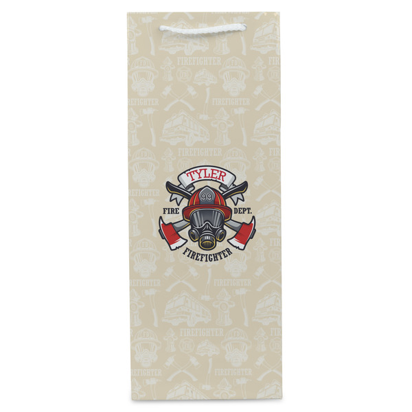 Firefighter Wine Gift Bag - Gloss - Front