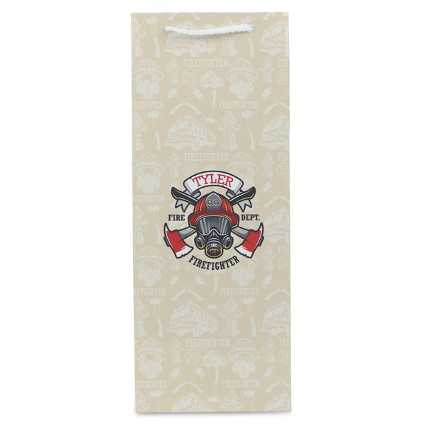 Firefighter Wine Gift Bag - Matte - Front