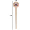 Firefighter Wooden 4" Food Pick - Round - Dimensions