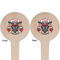 Firefighter Wooden 4" Food Pick - Round - Double Sided - Front & Back