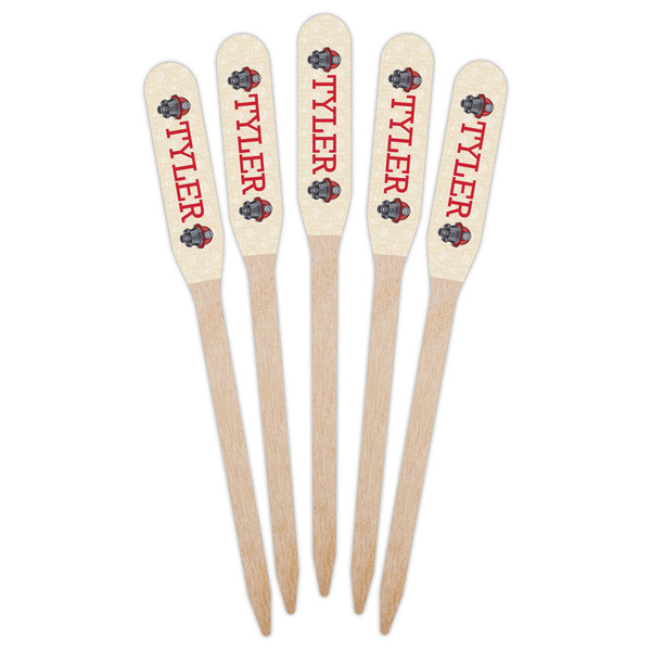 Firefighter Wooden Food Pick - Paddle - Fan View