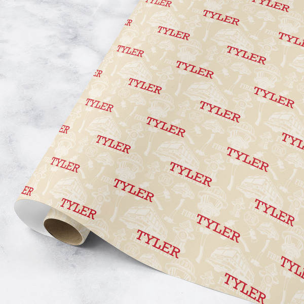 Custom Firefighter Wrapping Paper Roll - Small (Personalized)