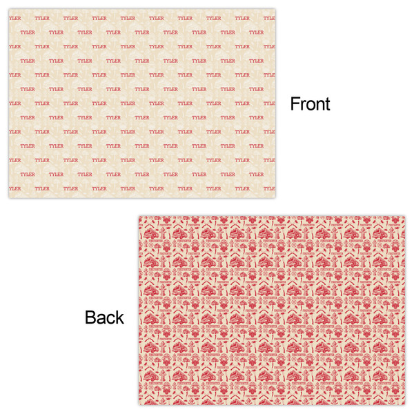 Firefighter Wrapping Paper Sheet - Double Sided - Front & Back