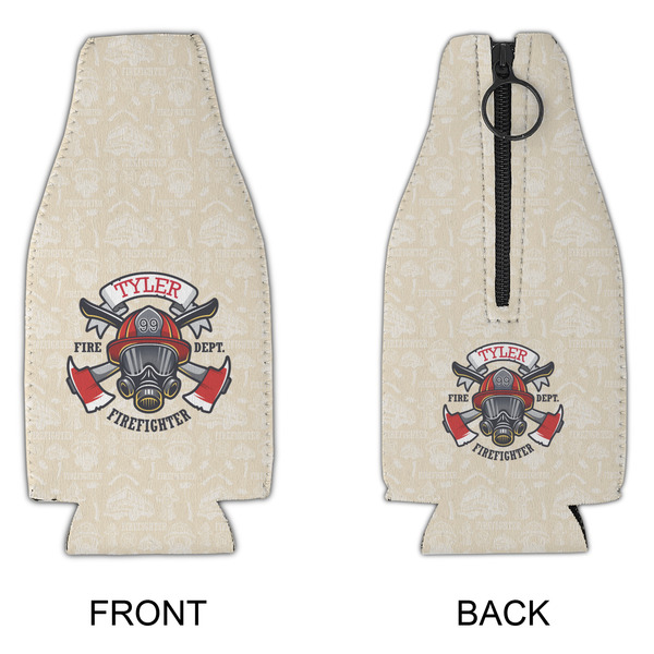 Firefighter Zipper Bottle Cooler - APPROVAL