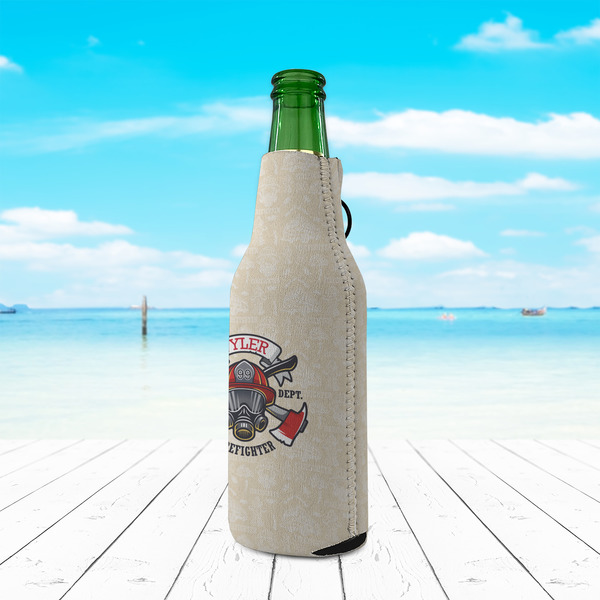 Firefighter Zipper Bottle Cooler - LIFESTYLE