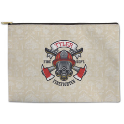 Firefighter Zipper Pouch - Large - 12.5"x8.5" (Personalized)