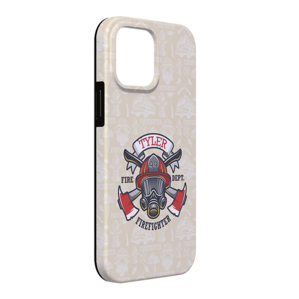 Custom Firefighter iPhone Case - Rubber Lined - iPhone 13 Pro Max (Personalized)