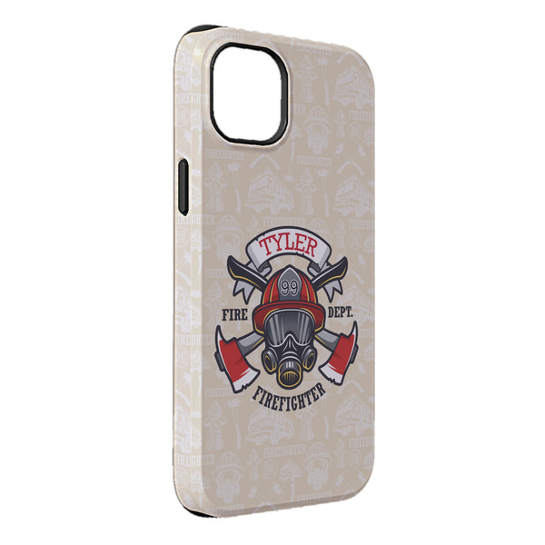 Custom Firefighter iPhone Case - Rubber Lined - iPhone 14 Plus (Personalized)
