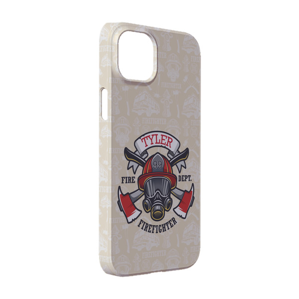 Custom Firefighter iPhone Case - Plastic - iPhone 14 Pro (Personalized)