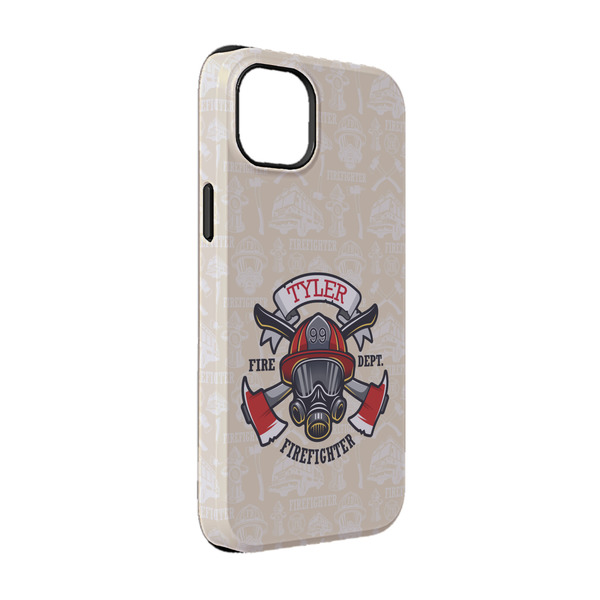 Custom Firefighter iPhone Case - Rubber Lined - iPhone 14 Pro (Personalized)