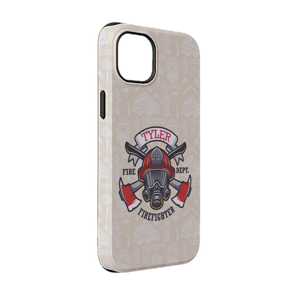 Custom Firefighter iPhone Case - Rubber Lined - iPhone 14 (Personalized)
