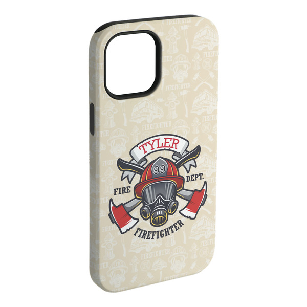 Custom Firefighter iPhone Case - Rubber Lined - iPhone 15 Pro Max (Personalized)