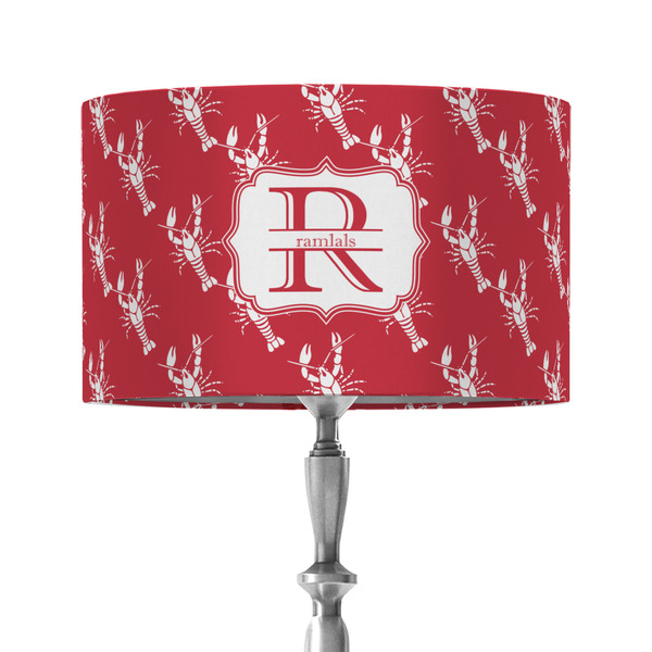 Crawfish 12" Drum Lampshade - ON STAND (Fabric)