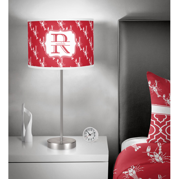 Crawfish 13 inch drum lamp shade - in room