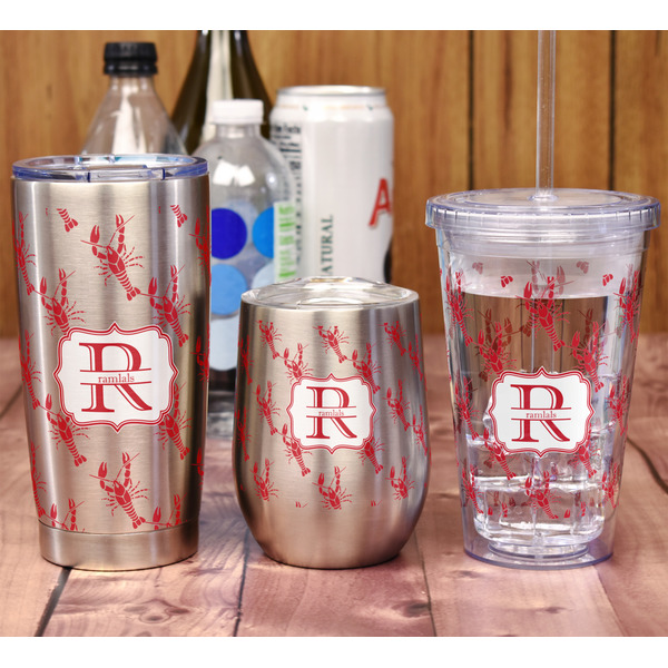 Crawfish 20oz SS Tumbler - Full Print - In Context