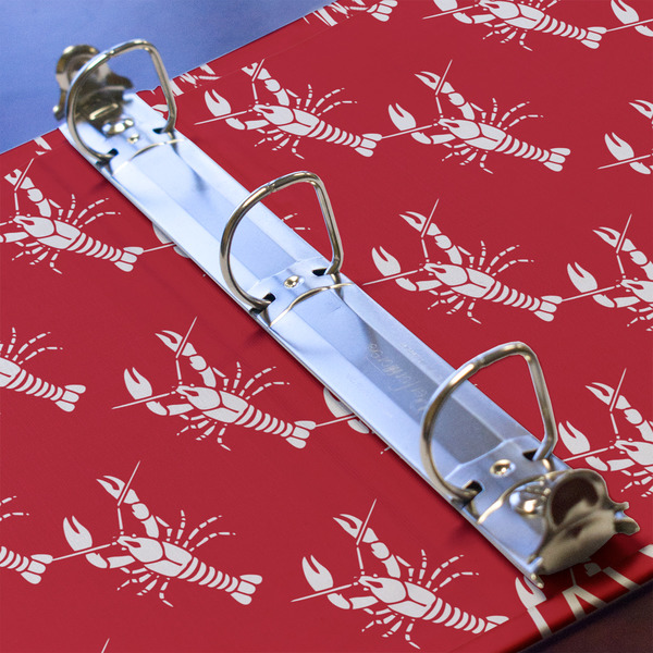 Crawfish 3 Ring Binders - Full Wrap - 1" - DETAIL