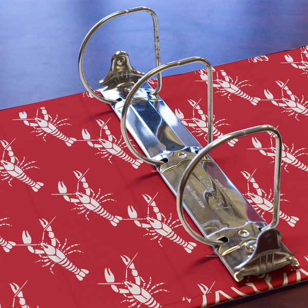 Crawfish 3 Ring Binders - Full Wrap - 3" - DETAIL