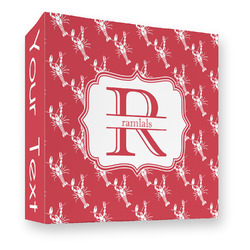 Crawfish 3 Ring Binder - Full Wrap - 3" (Personalized)