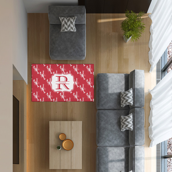 Crawfish 3'x5' Indoor Area Rugs - IN CONTEXT