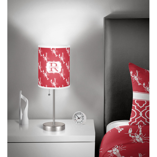 Crawfish 7 inch drum lamp shade - in room