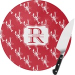 Crawfish Round Glass Cutting Board - Small (Personalized)