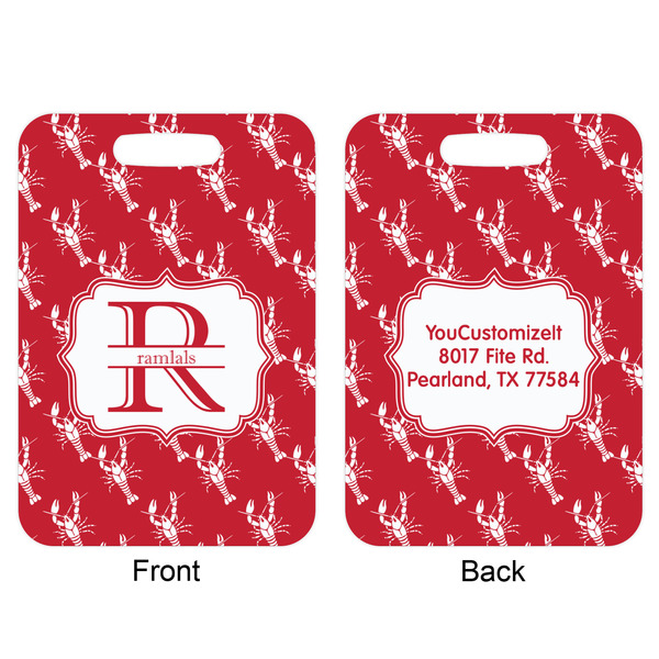 Crawfish Aluminum Luggage Tag (Front + Back)