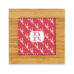Crawfish Bamboo Trivet with Ceramic Tile Insert (Personalized)