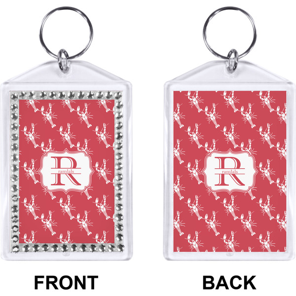 Crawfish Bling Keychain (Front + Back)