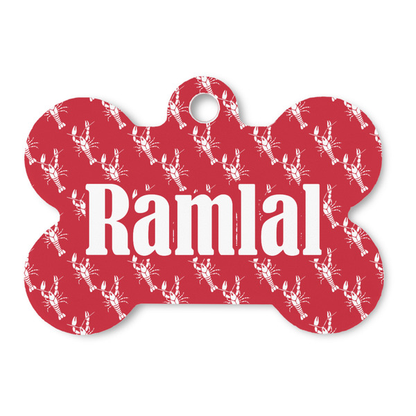 Custom Crawfish Bone Shaped Dog ID Tag (Personalized)