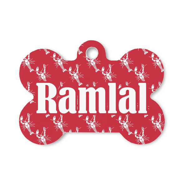 Custom Crawfish Bone Shaped Dog ID Tag - Small (Personalized)