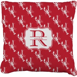 Crawfish Faux-Linen Throw Pillow 16" (Personalized)