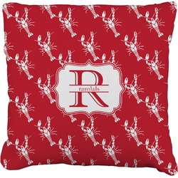 Crawfish Faux-Linen Throw Pillow 18" (Personalized)