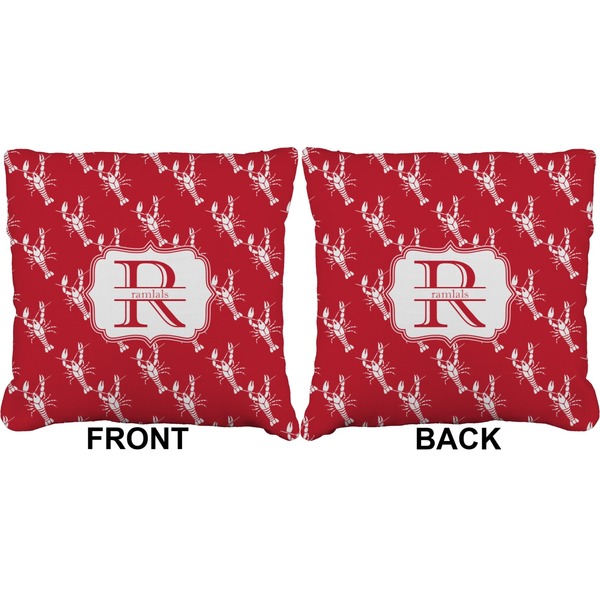 Crawfish Burlap Pillow Approval