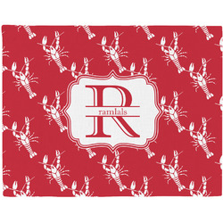 Crawfish Woven Fabric Placemat - Twill w/ Name and Initial