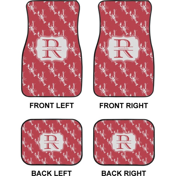 Crawfish Car Floor Mats Set (2F + 2B)