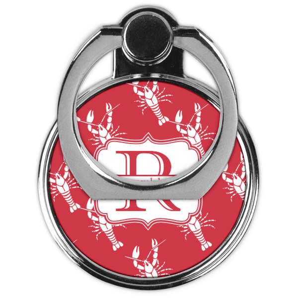 Crawfish Cell Phone Ring Stand & Holder - Front (Collapsed)