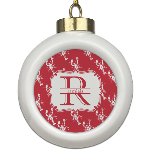 Custom Crawfish Ceramic Ball Ornament (Personalized)
