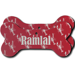Crawfish Ceramic Dog Ornament - Front & Back w/ Name and Initial