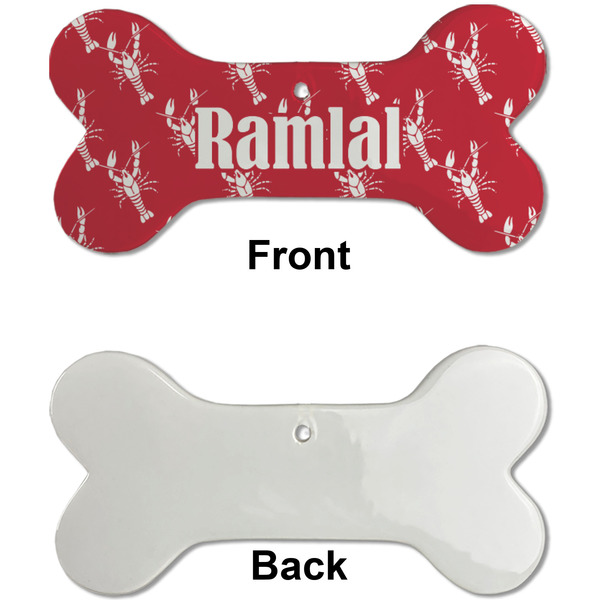 Crawfish Ceramic Flat Ornament - Bone Front & Back Single Print (APPROVAL)