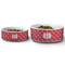 Crawfish Ceramic Dog Bowls - Size Comparison